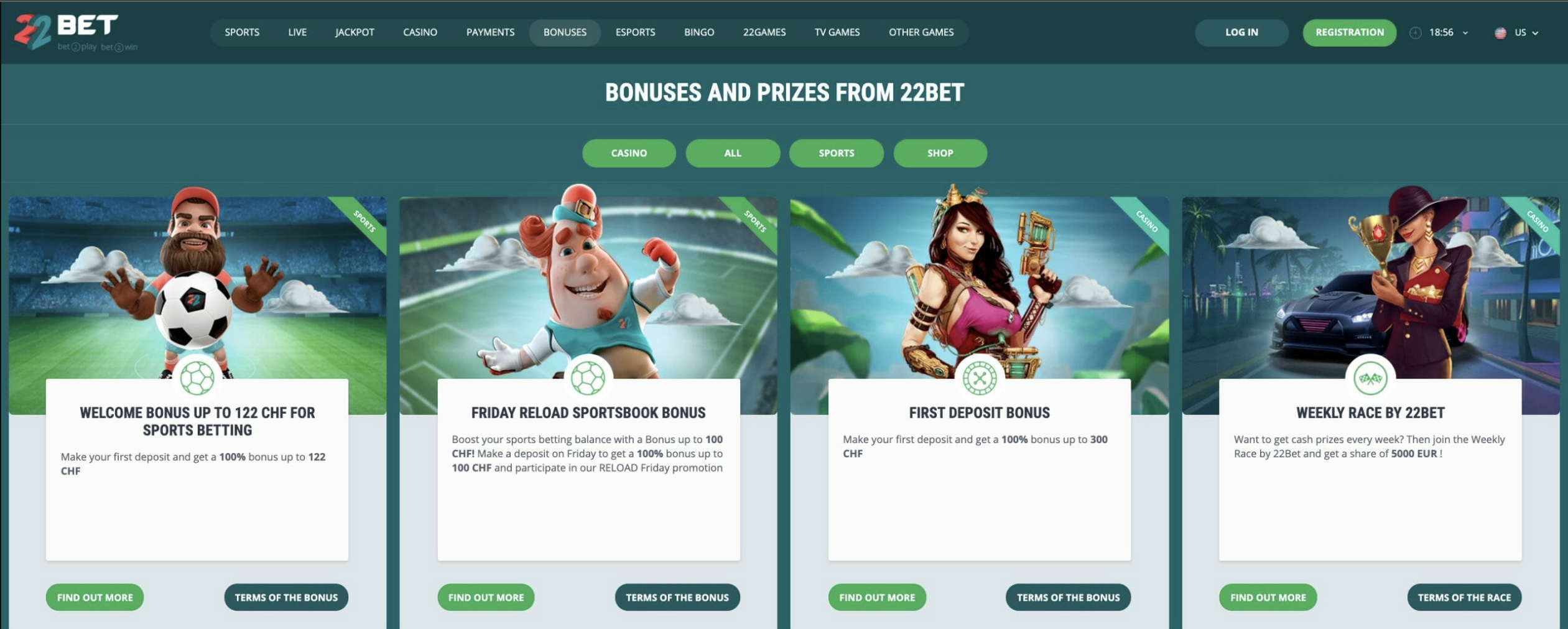 22bet bonus