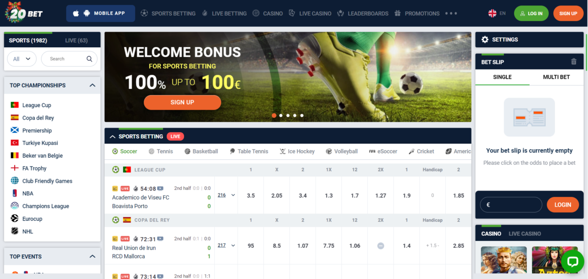 20Bet -  Online Betting Site Bangladesh