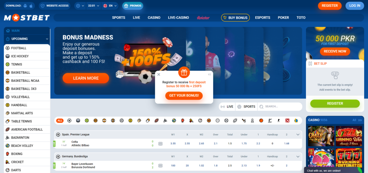 Mostbet - betting site for Pakistan