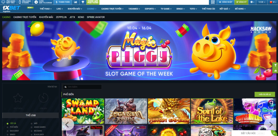 1xBet - Casino that accept ViettelPay