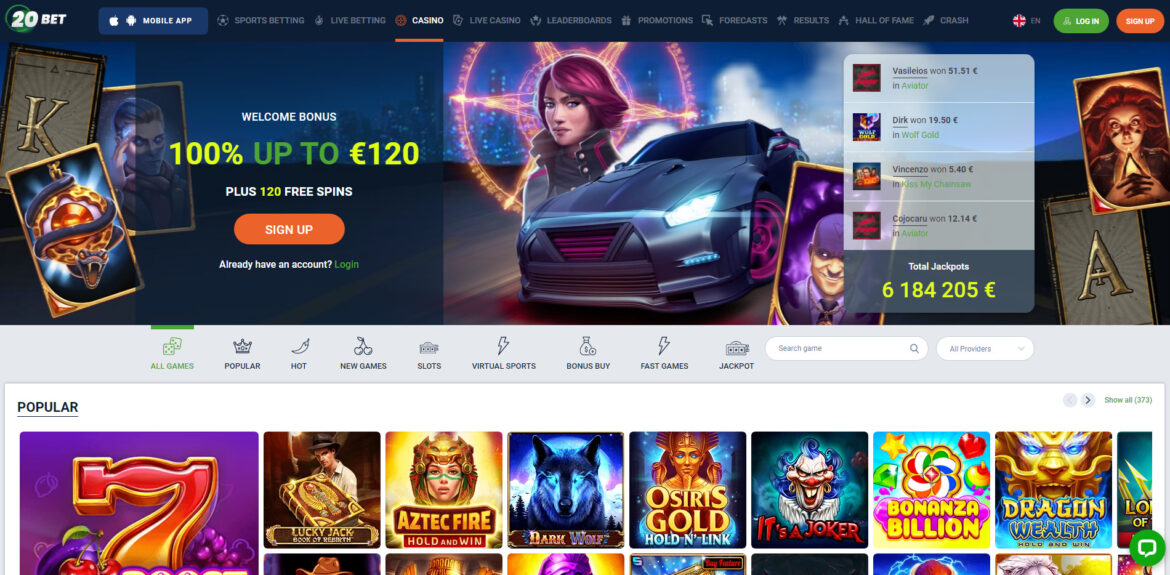 20Bet - Online Casino that accept Boost Pay