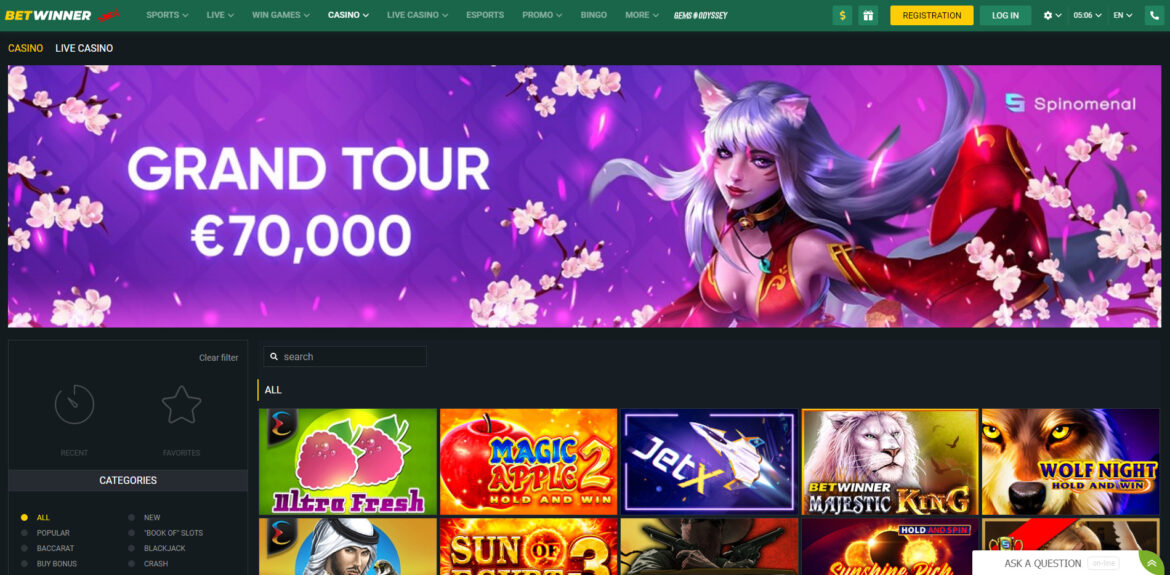 BetWinner - Online Casino that accept Touch'n Go