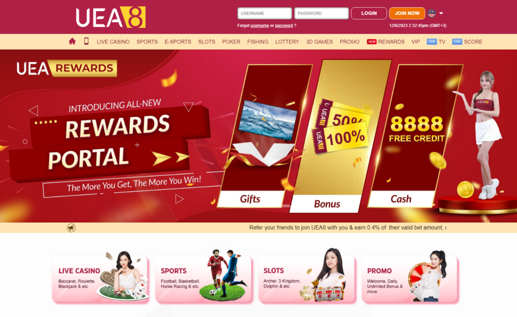 Experience the thrill of UEA8, your ultimate Asian bookmaker and online casino destination